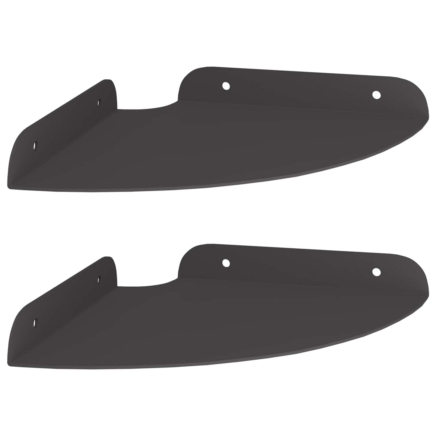 vidaXL Floating Shelf with Shelf 2 pcs Black 18 x 18 x 2 cm