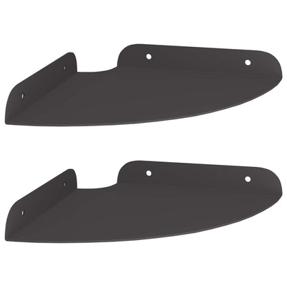 vidaXL Floating Shelf with Shelf 2 pcs Black 18 x 18 x 2 cm