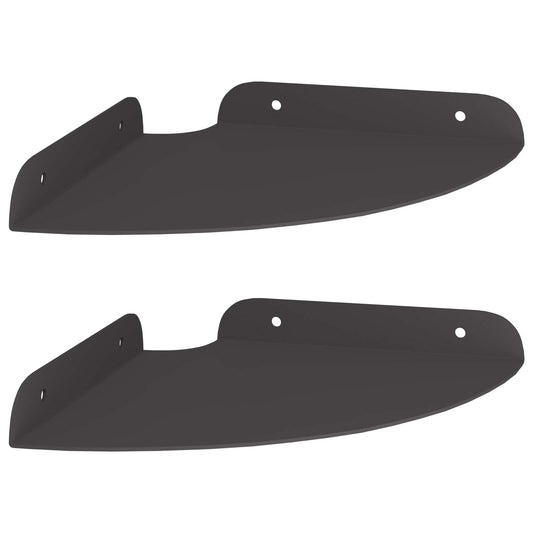 vidaXL Floating Shelf with Shelf 2 pcs Black 18 x 18 x 2 cm