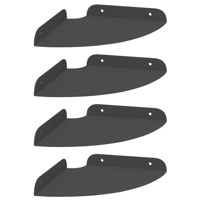 vidaXL Floating Shelf with Shelf 4 pcs Black 18 x 18 x 2 cm
