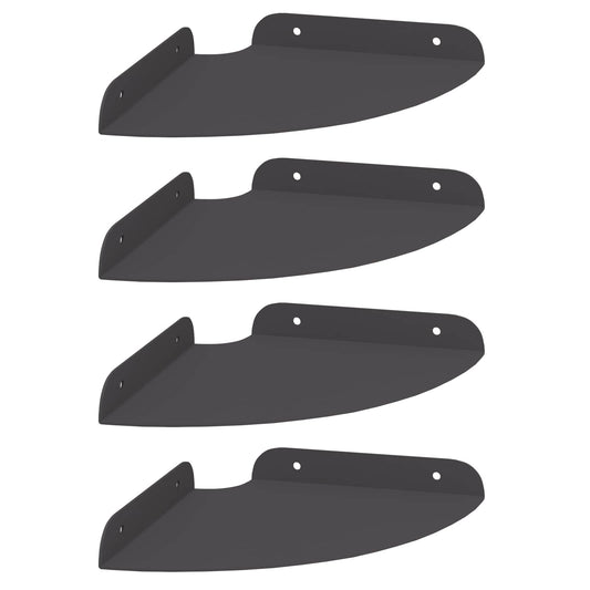 vidaXL Floating Shelf with Shelf 4 pcs Black 18 x 18 x 2 cm