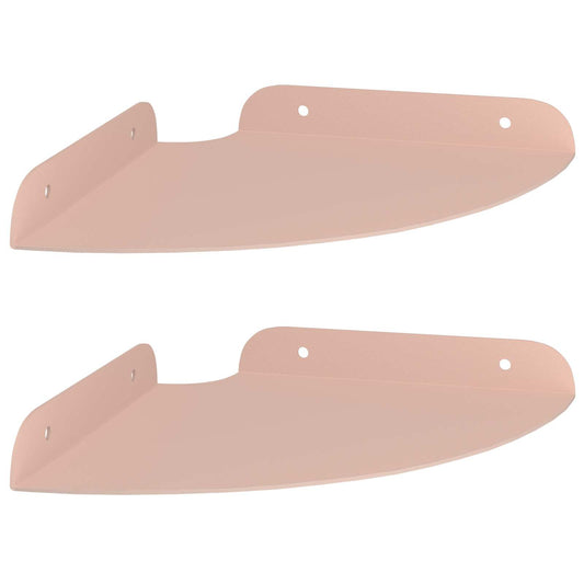 vidaXL Floating Shelf with Shelf 2 pcs Pink 18 x 18 x 2 cm