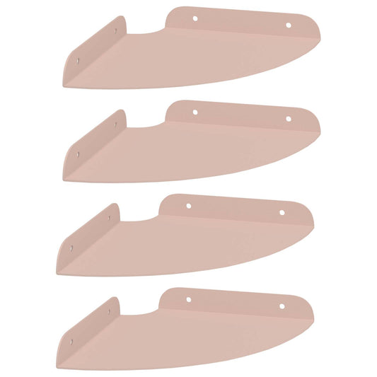 vidaXL Floating Shelf with Shelf 4 pcs Pink 18 x 18 x 2 cm