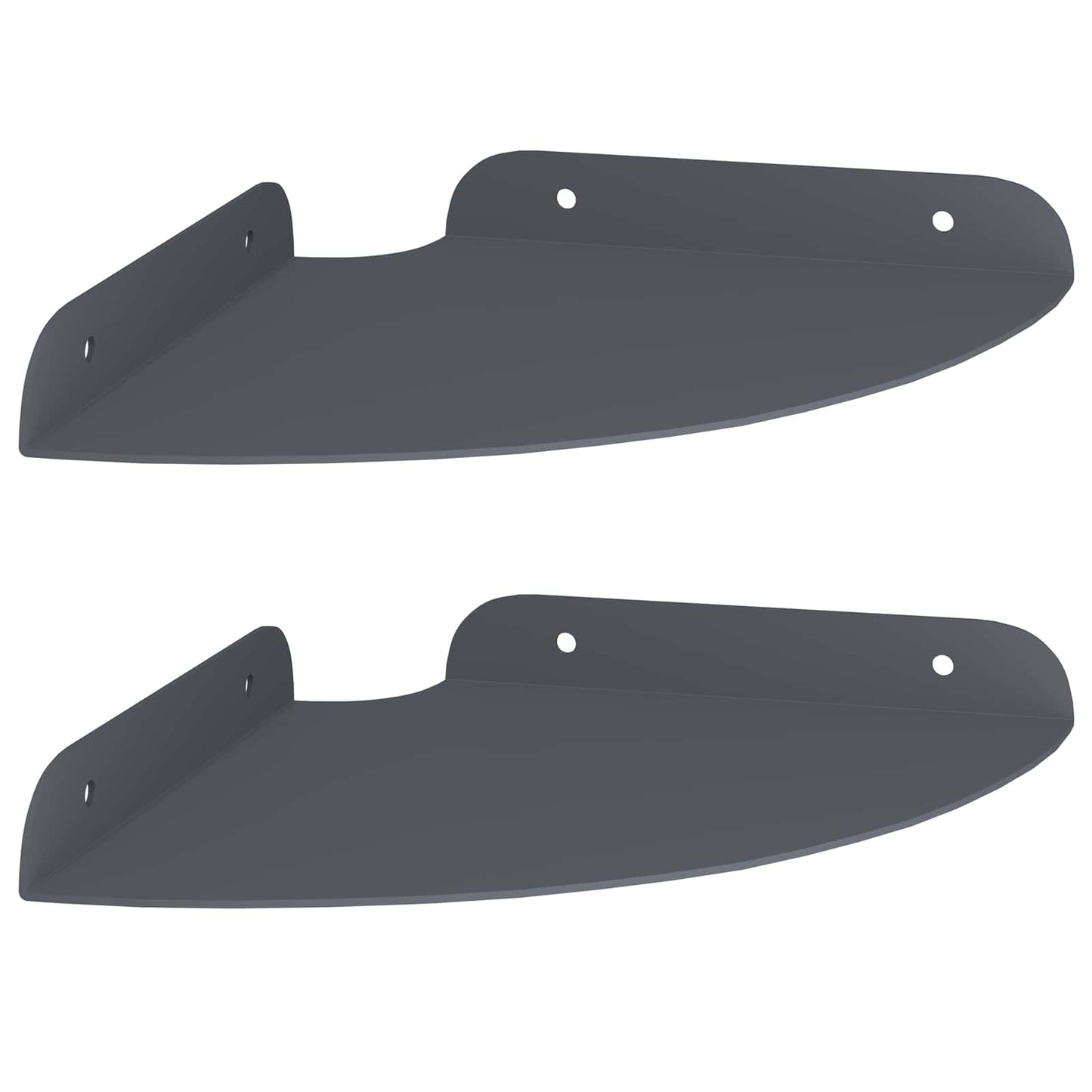 vidaXL Floating Shelf with Shelf 2 pcs Anthracite 18 x 18 x 2 cm