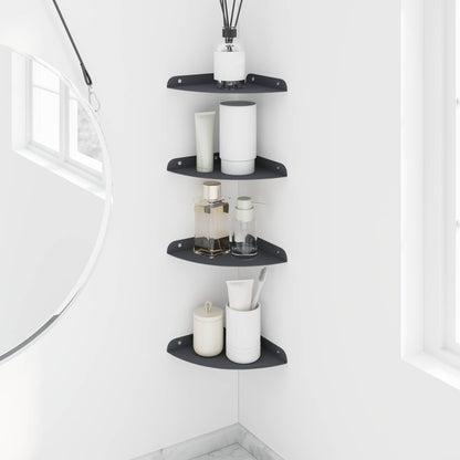 vidaXL Floating Shelf with Shelf 4 pcs Anthracite 18 x 18 x 2 cm