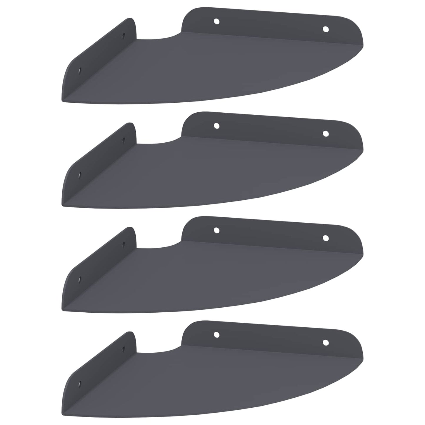 vidaXL Floating Shelf with Shelf 4 pcs Anthracite 18 x 18 x 2 cm
