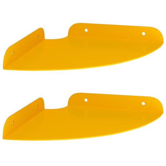 vidaXL Floating Shelf with Shelf 2 pcs Mustard Yellow 18 x 18 x 2 cm