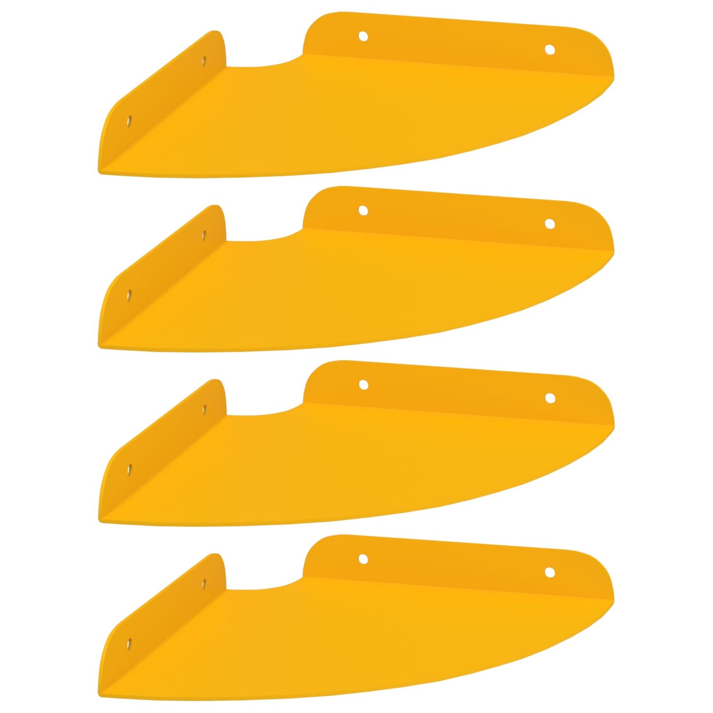 vidaXL Floating Shelf with Shelf 4 pcs Mustard Yellow 18 x 18 x 2 cm