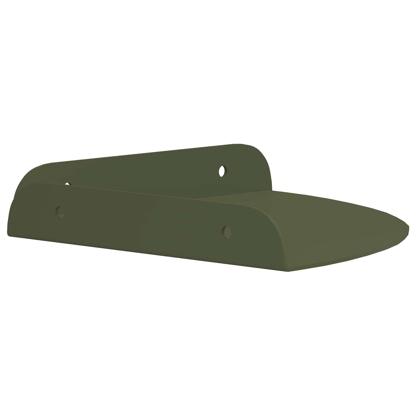 vidaXL Floating Shelf with Shelf 2 pcs Olive Green 18 x 18 x 2 cm
