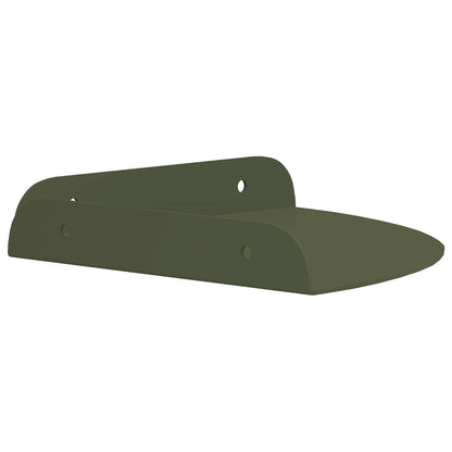 vidaXL Floating Shelf with Shelf 4 pcs Olive Green 18 x 18 x 2 cm