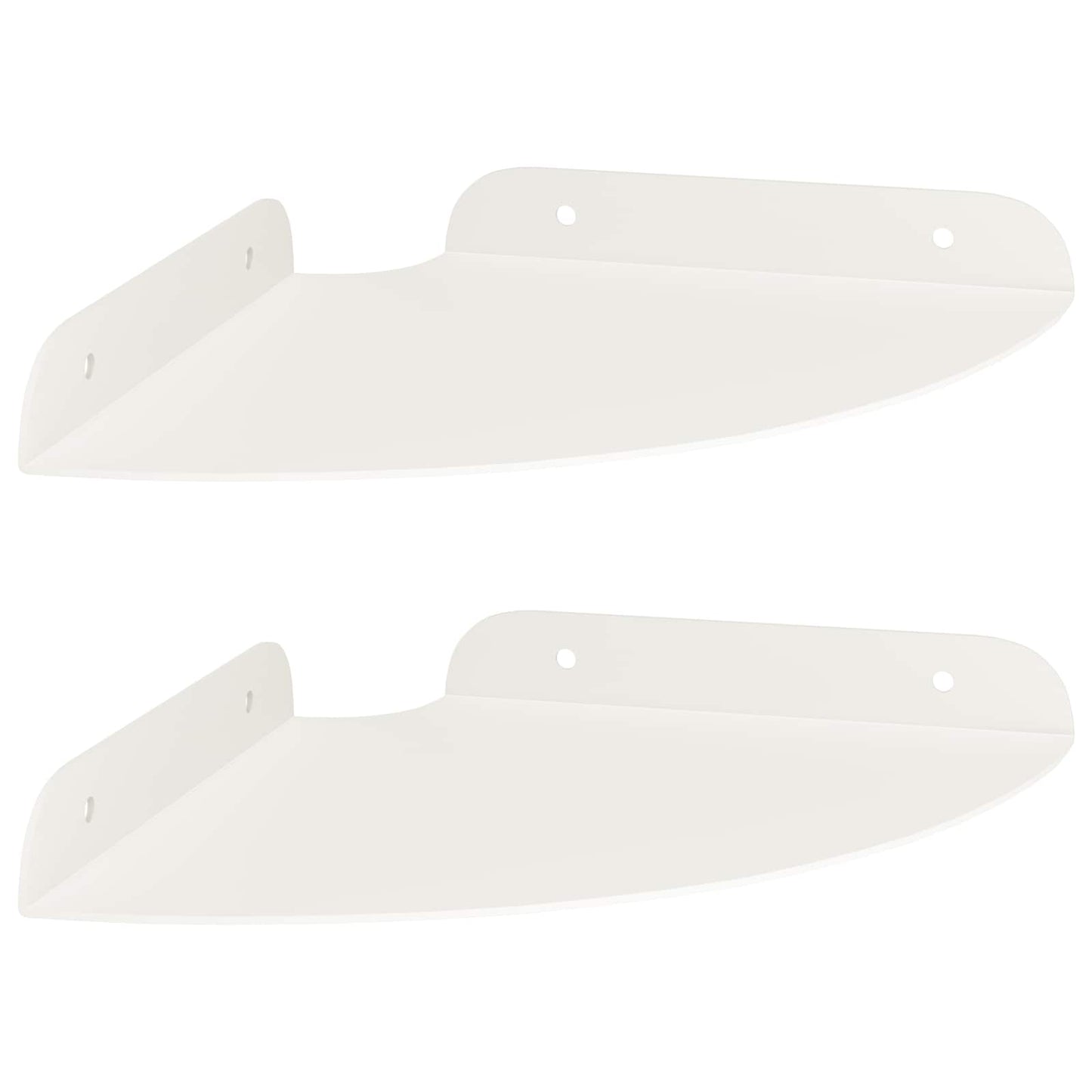 vidaXL Floating Shelf with Shelf 2 pcs White 18 x 18 x 2 cm