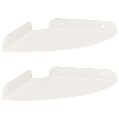 vidaXL Floating Shelf with Shelf 2 pcs White 18 x 18 x 2 cm