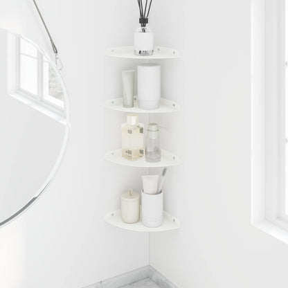 vidaXL Floating Shelf with Shelf 4 pcs White 18 x 18 x 2 cm