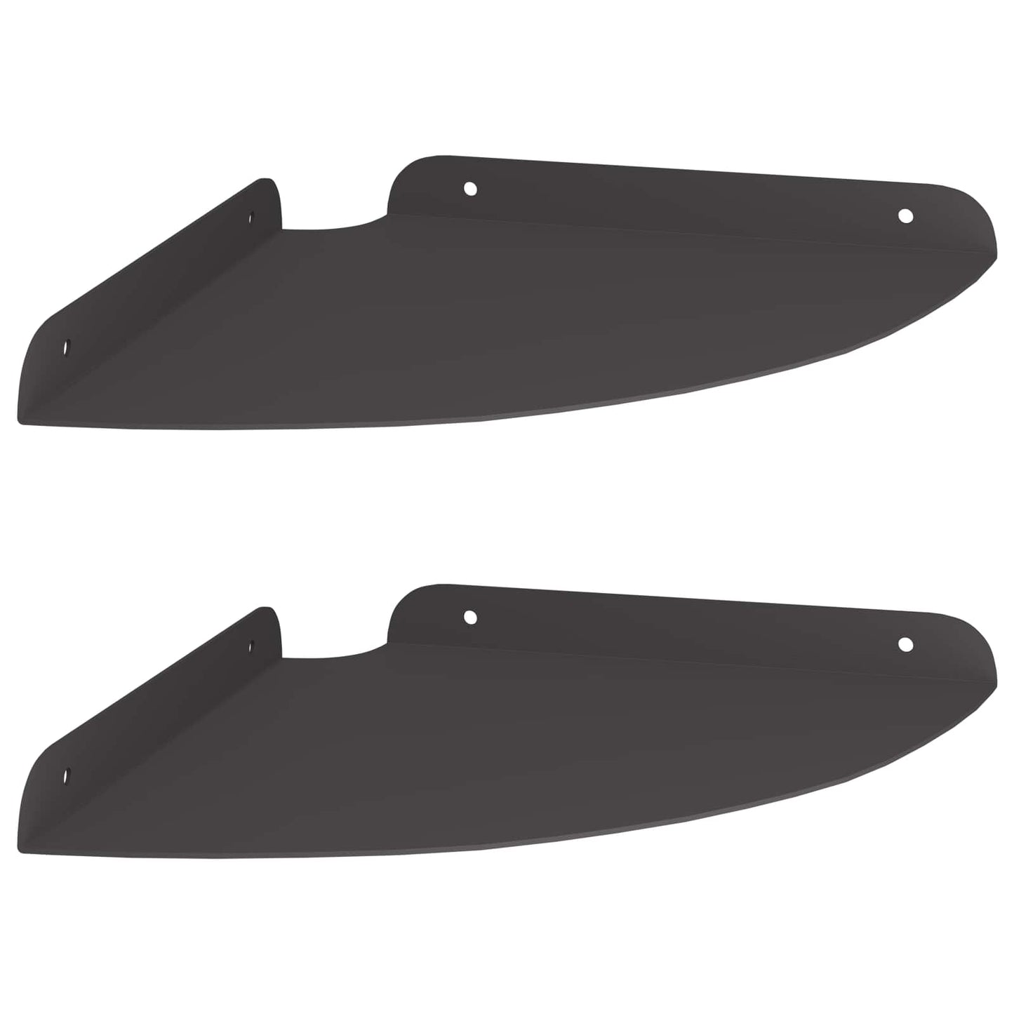 vidaXL Corner Floating Shelf with Shelf 2 pcs Black 24 x 24 x 2 cm