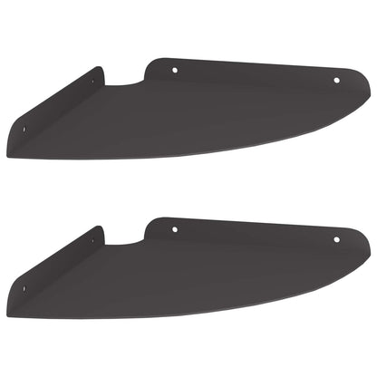 vidaXL Corner Floating Shelf with Shelf 2 pcs Black 24 x 24 x 2 cm