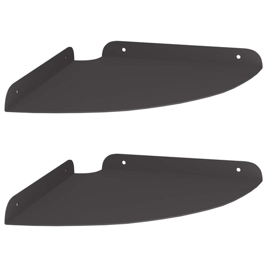vidaXL Corner Floating Shelf with Shelf 2 pcs Black 24 x 24 x 2 cm