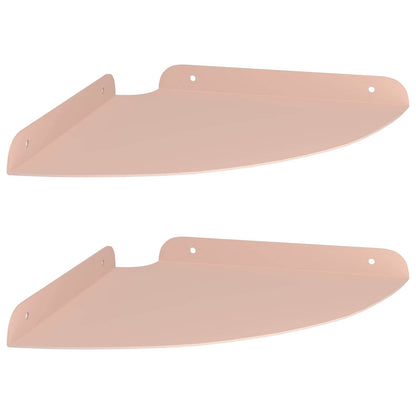 vidaXL Floating Shelf with Shelf 2 pcs Pink 24 x 24 x 2 cm