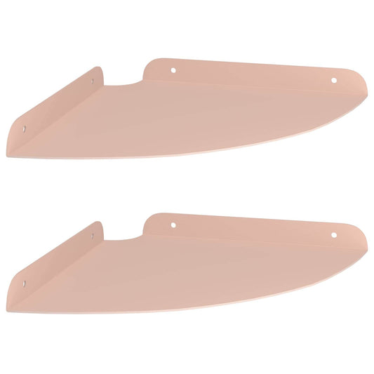 vidaXL Floating Shelf with Shelf 2 pcs Pink 24 x 24 x 2 cm