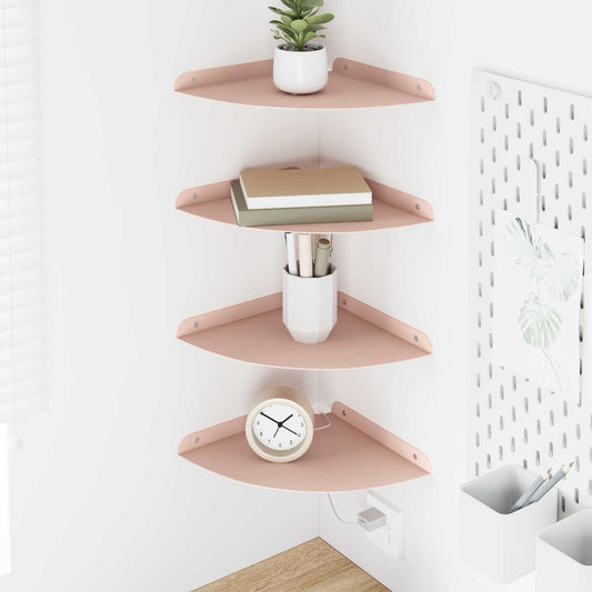 vidaXL Floating Shelf with Shelf 4 pcs Pink 24 x 24 x 2 cm