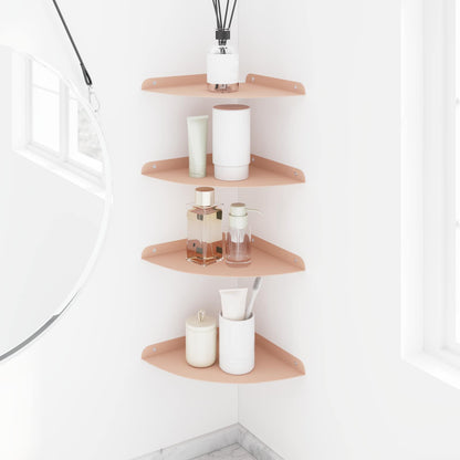 vidaXL Floating Shelf with Shelf 4 pcs Pink 24 x 24 x 2 cm