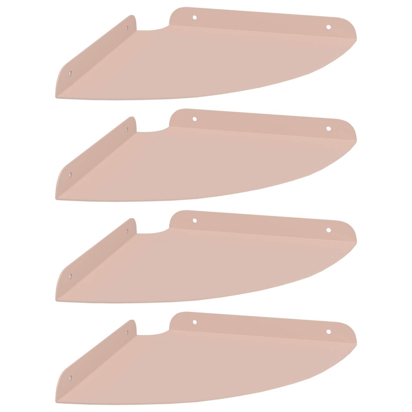 vidaXL Floating Shelf with Shelf 4 pcs Pink 24 x 24 x 2 cm