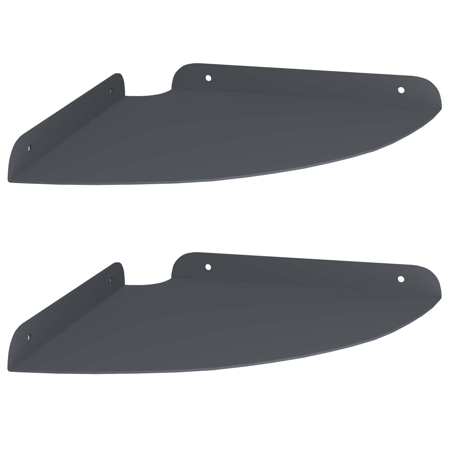 vidaXL Floating Shelf with Shelf 2 pcs Anthracite 24 x 24 x 2 cm