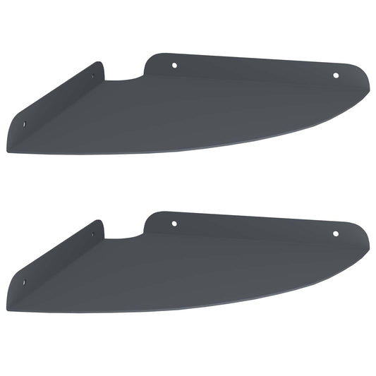 vidaXL Floating Shelf with Shelf 2 pcs Anthracite 24 x 24 x 2 cm