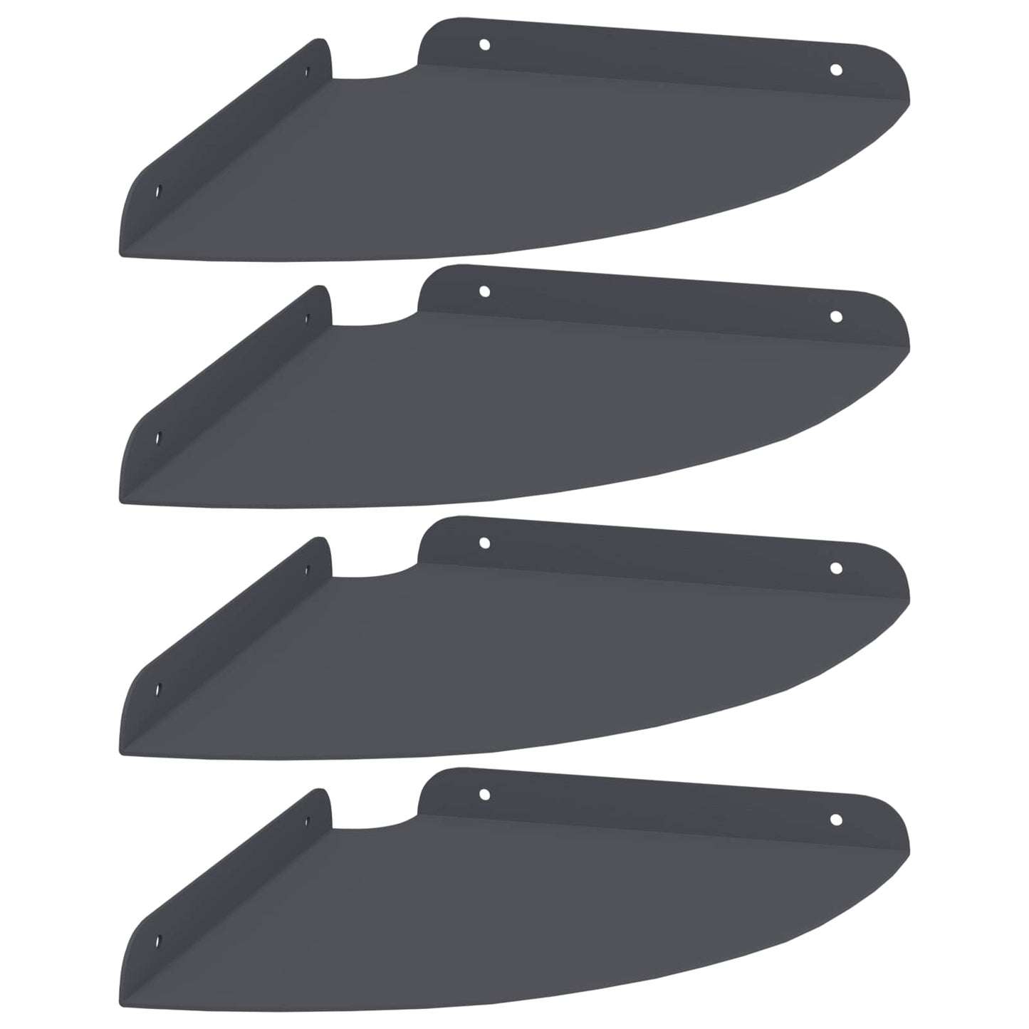 vidaXL Floating Shelf with Shelf 4 pcs Anthracite 24 x 24 x 2.3 cm