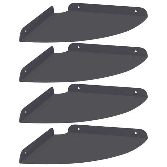 vidaXL Floating Shelf with Shelf 4 pcs Anthracite 24 x 24 x 2.3 cm