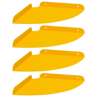 vidaXL Floating Shelf with Shelf 4 pcs Mustard Yellow 24 x 24 x 2 cm