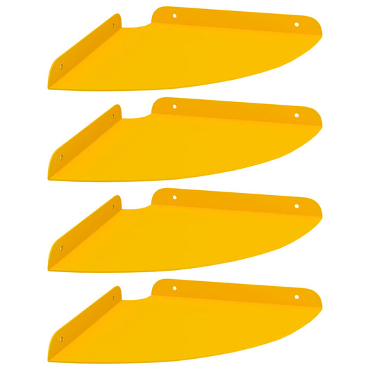 vidaXL Floating Shelf with Shelf 4 pcs Mustard Yellow 24 x 24 x 2 cm