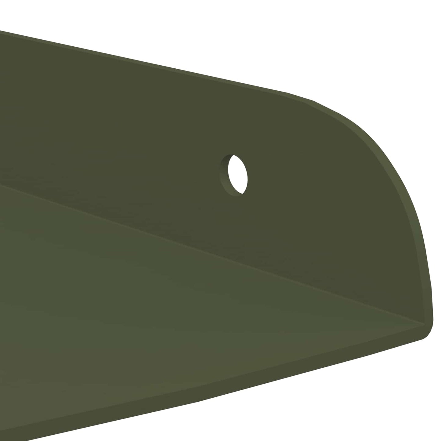 vidaXL Floating Shelf with Shelf 4 pcs Olive Green 24 x 24 x 2 cm