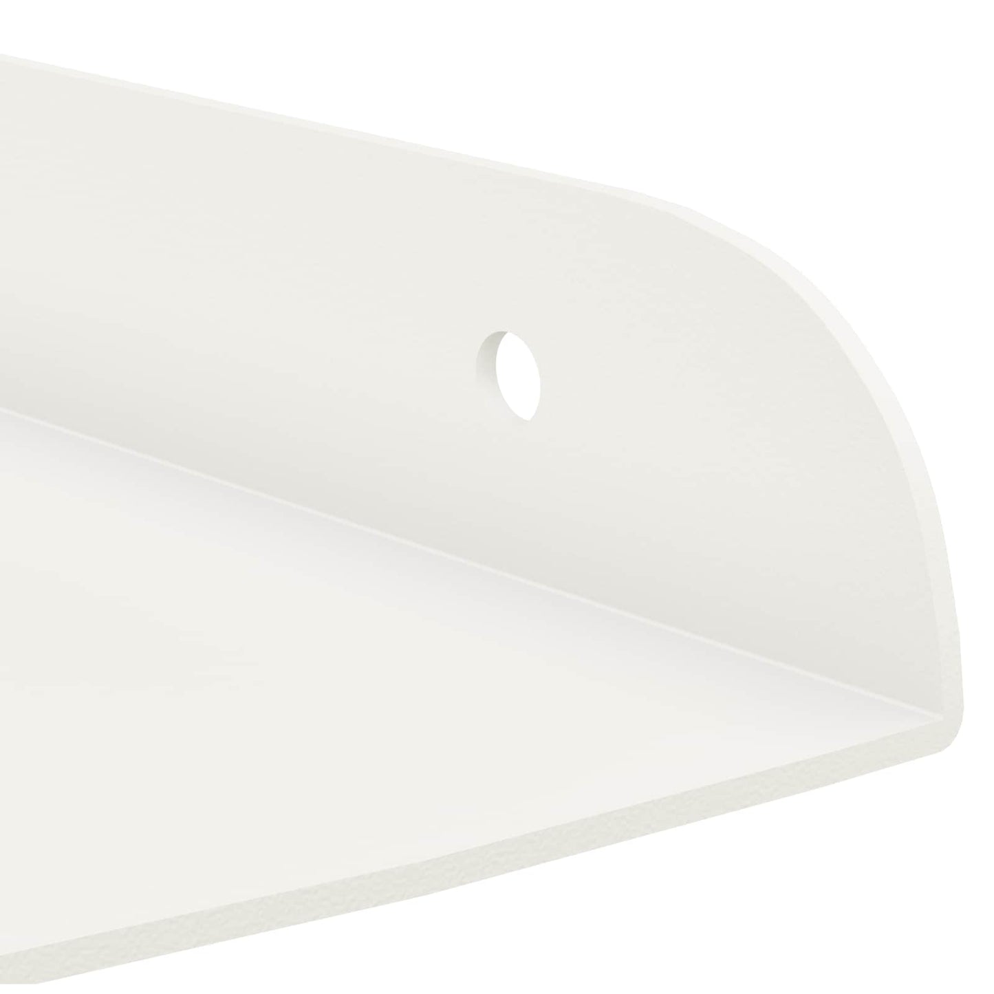 vidaXL Floating Shelf with Shelf 2 pcs White 24 x 24 x 2 cm