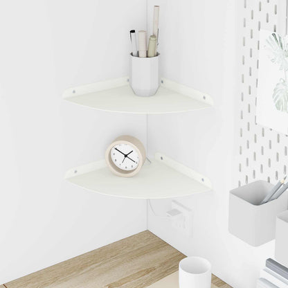 vidaXL Floating Shelf with Shelf 2 pcs White 24 x 24 x 2 cm