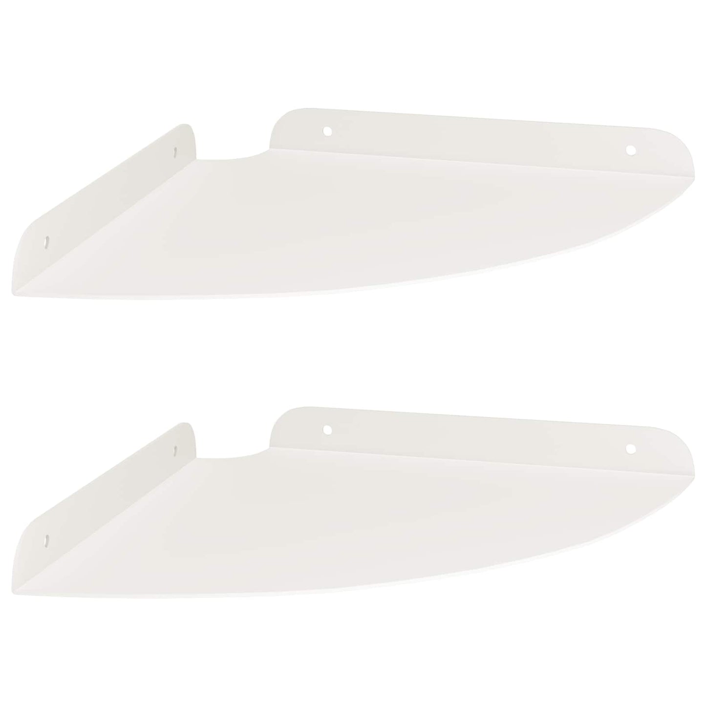 vidaXL Floating Shelf with Shelf 2 pcs White 24 x 24 x 2 cm