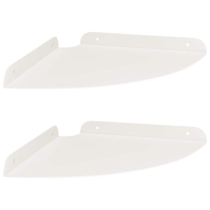 vidaXL Floating Shelf with Shelf 2 pcs White 24 x 24 x 2 cm