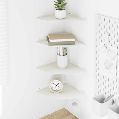 vidaXL Floating Shelf with Shelf 4 pcs White 24 x 24 x 2 cm