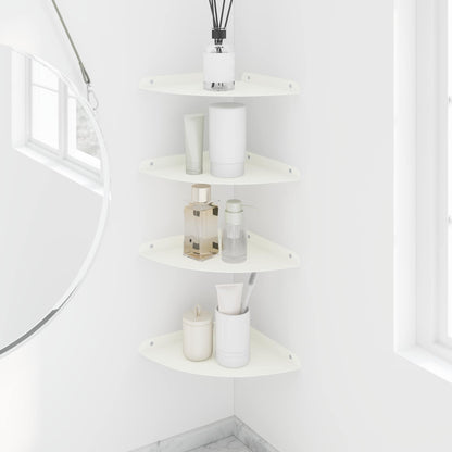 vidaXL Floating Shelf with Shelf 4 pcs White 24 x 24 x 2 cm