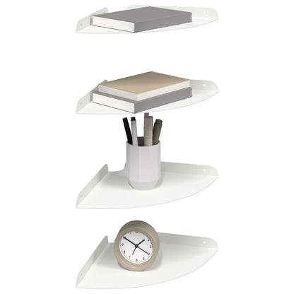 vidaXL Floating Shelf with Shelf 4 pcs White 24 x 24 x 2 cm
