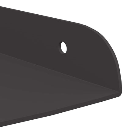 vidaXL Corner Floating Shelf with Shelf 2 pcs Black 30 x 30 x 2 cm