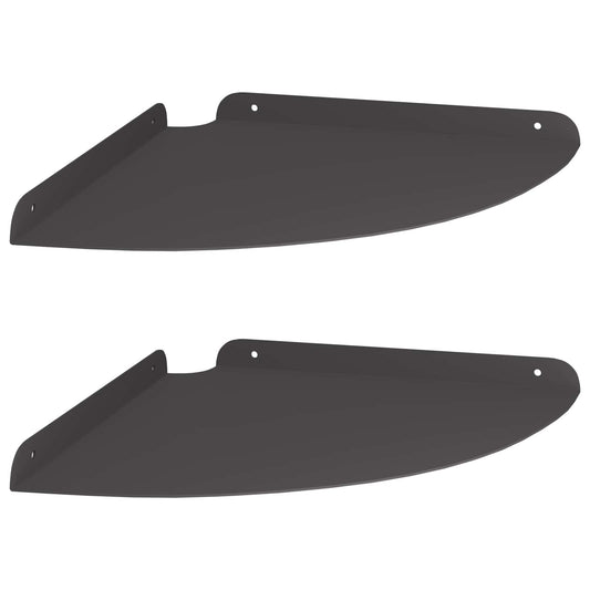 vidaXL Corner Floating Shelf with Shelf 2 pcs Black 30 x 30 x 2 cm