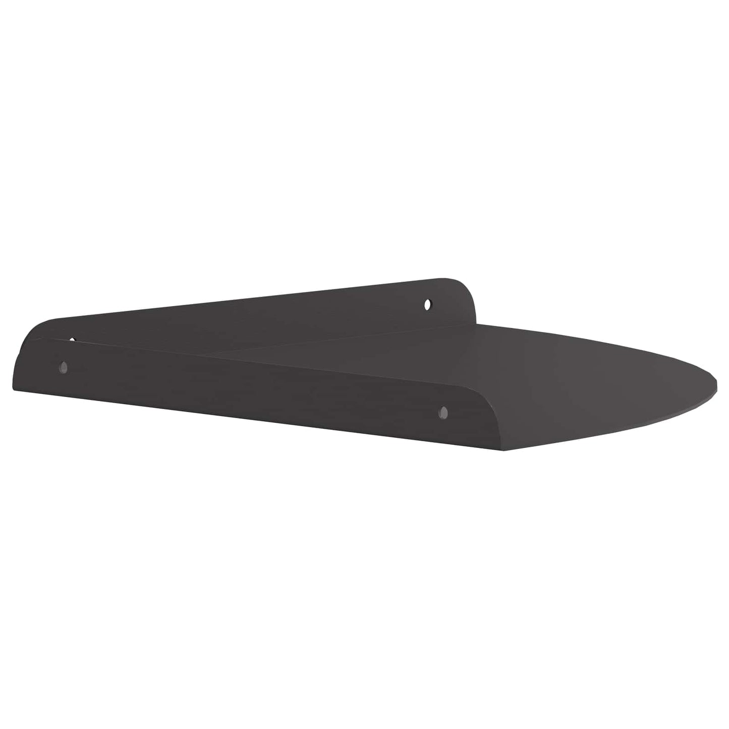 vidaXL Corner Floating Shelf with Shelf 2 pcs Black 30 x 30 x 2 cm