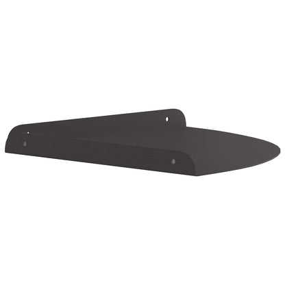 vidaXL Corner Floating Shelf with Shelf 2 pcs Black 30 x 30 x 2 cm