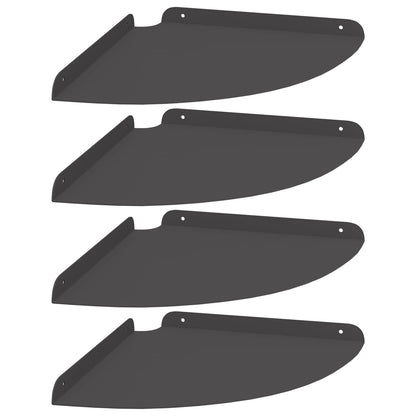 vidaXL Floating Shelf with Shelf 4 pcs Black 30 x 30 x 2 cm
