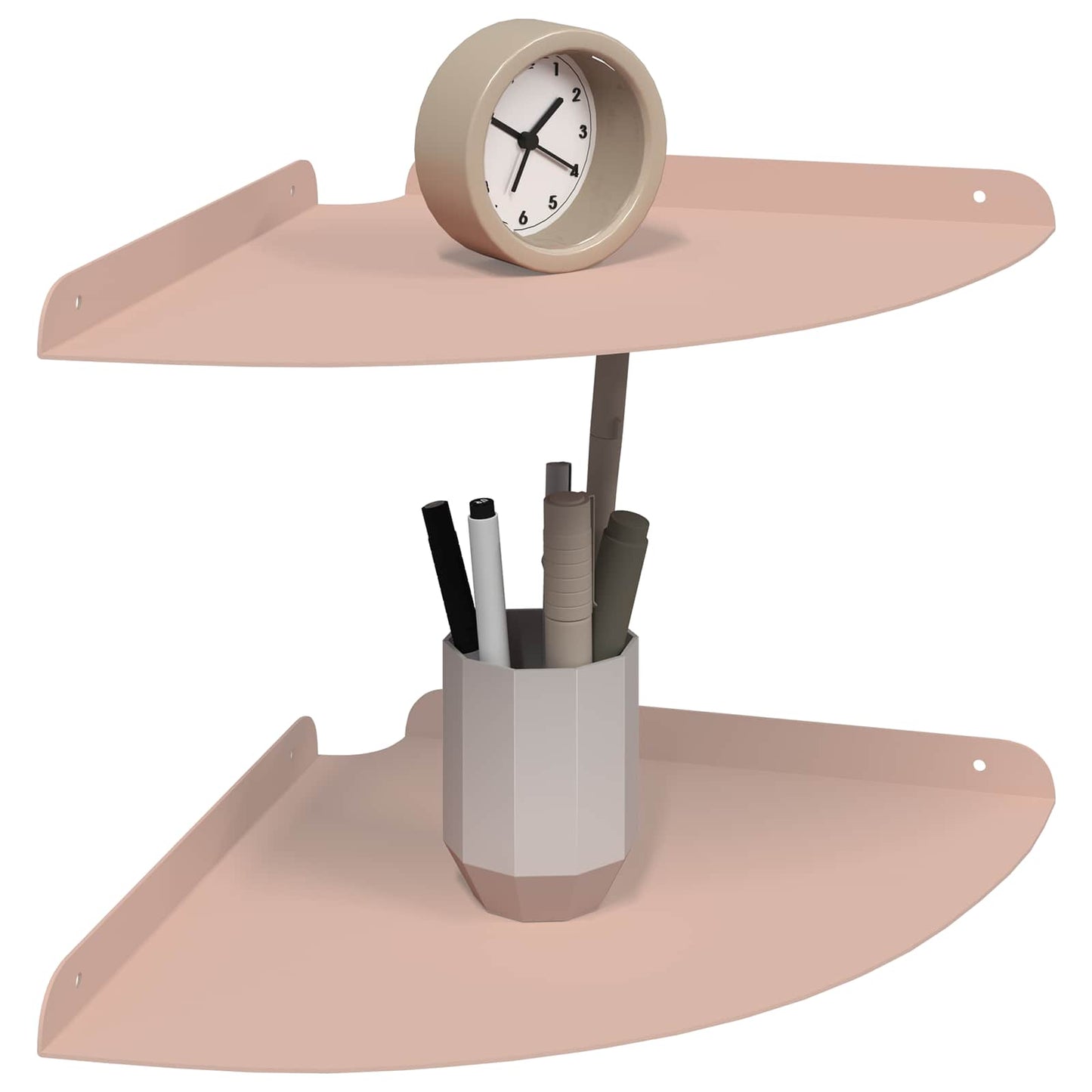 vidaXL Floating Shelf with Shelf 2 pcs Pink 30 x 30 x 2 cm