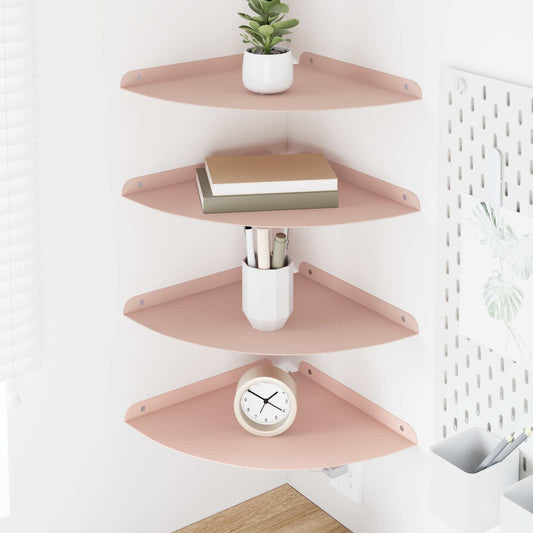 vidaXL Floating Shelf with Shelf 4 pcs Pink 30 x 30 x 2 cm