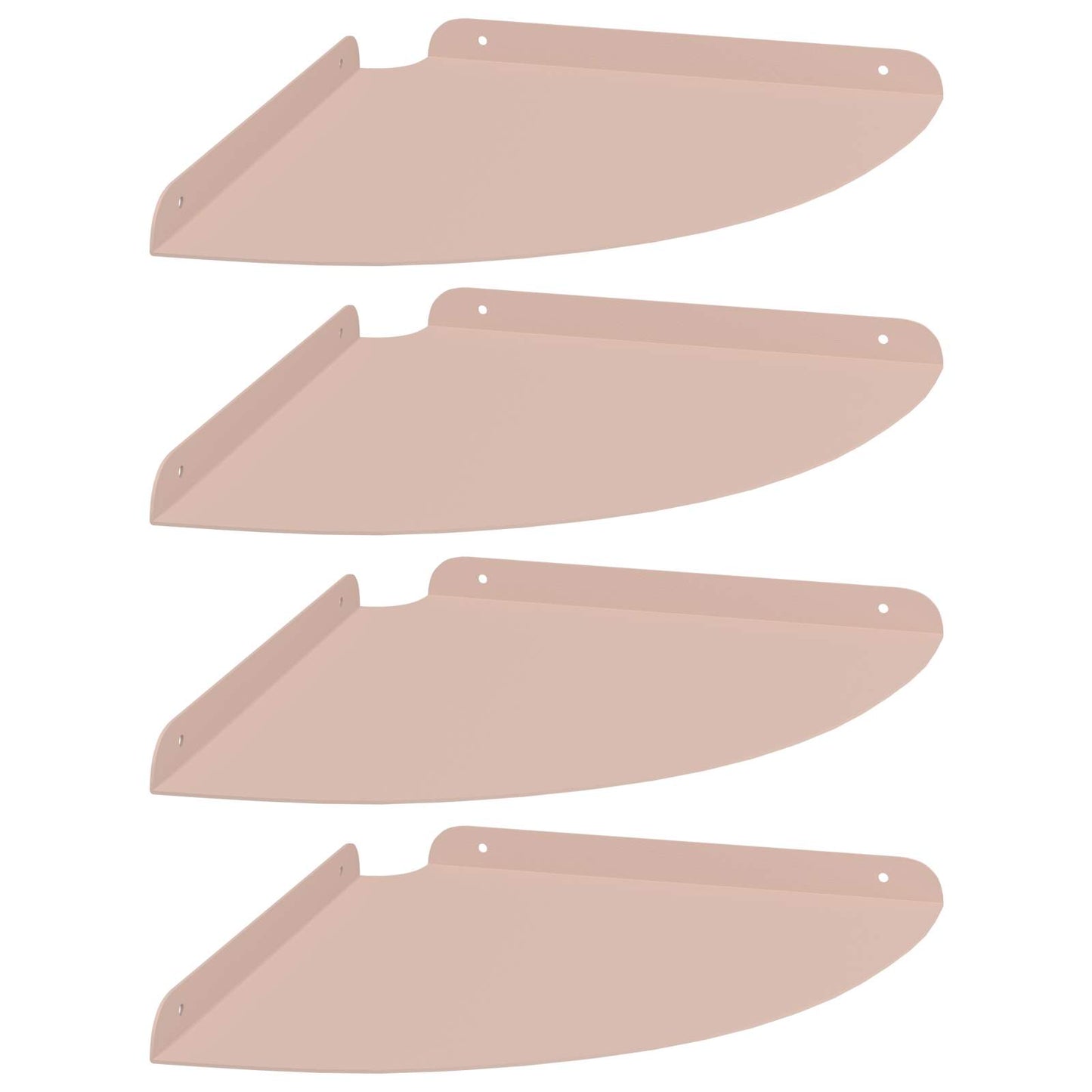 vidaXL Floating Shelf with Shelf 4 pcs Pink 30 x 30 x 2 cm