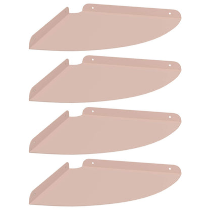 vidaXL Floating Shelf with Shelf 4 pcs Pink 30 x 30 x 2 cm