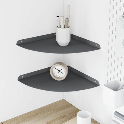 vidaXL Floating Shelf with Shelf 2 pcs Anthracite 30 x 30 x 2 cm