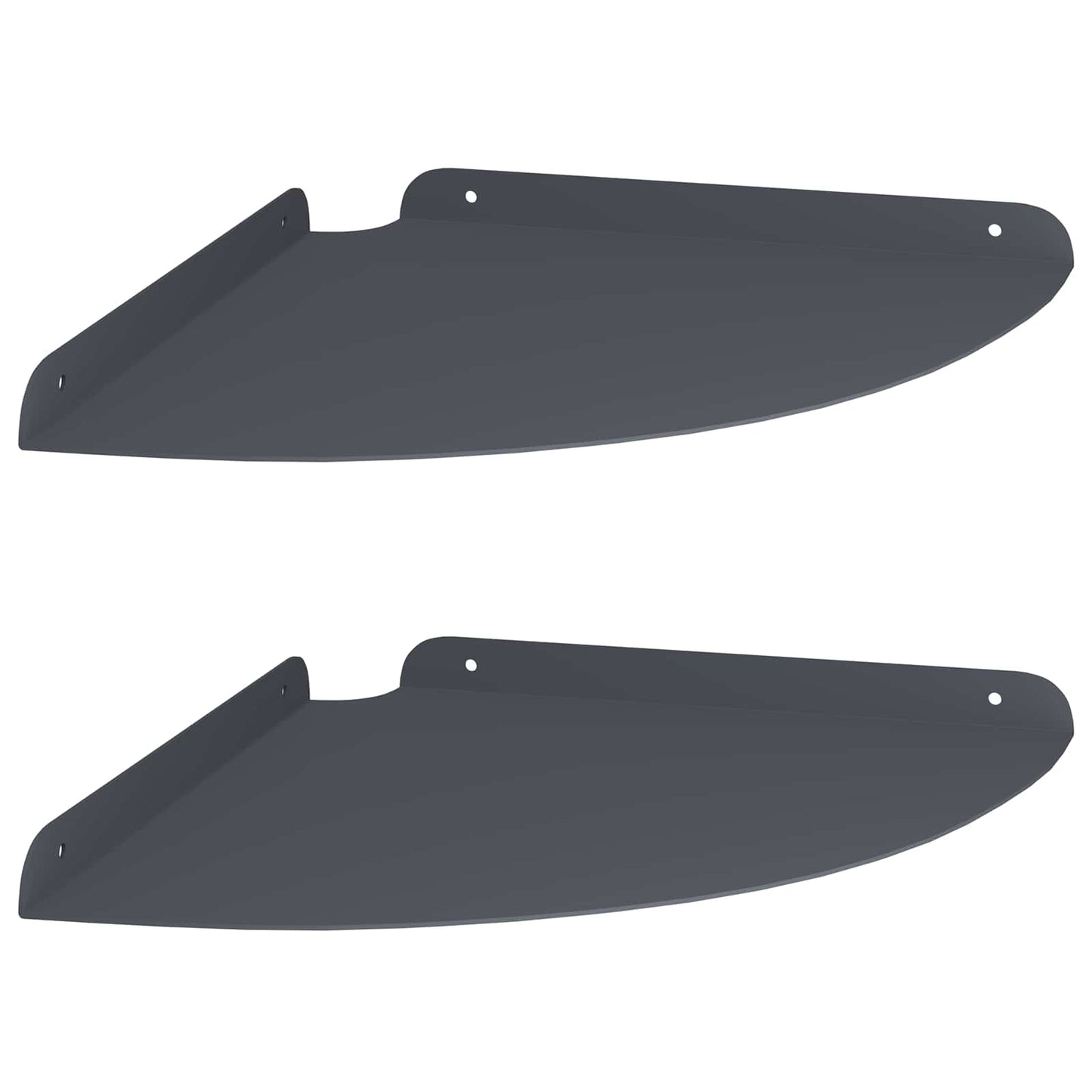 vidaXL Floating Shelf with Shelf 2 pcs Anthracite 30 x 30 x 2 cm